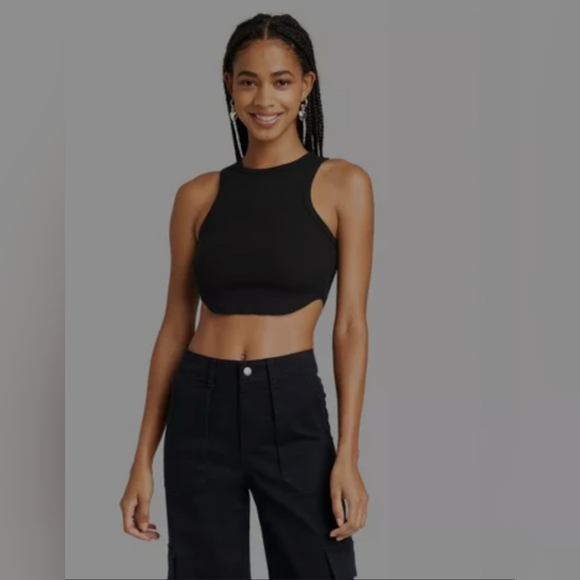 Wild Fable | Women’s Tiny Crop Tank Top | Slim Fit, Lightweight & Stretchy - Picture 3 of 5